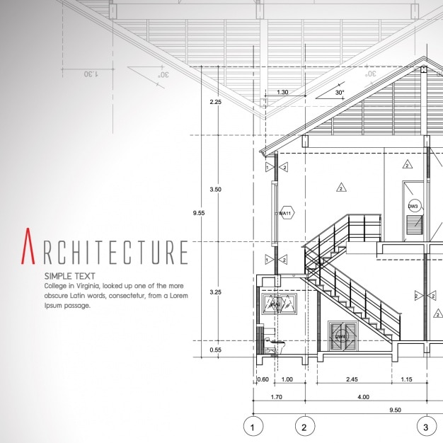 Bezpłatny wektor projektowanie architektury tło