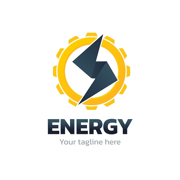 Bezpłatny wektor projektowanie logo energetycznego