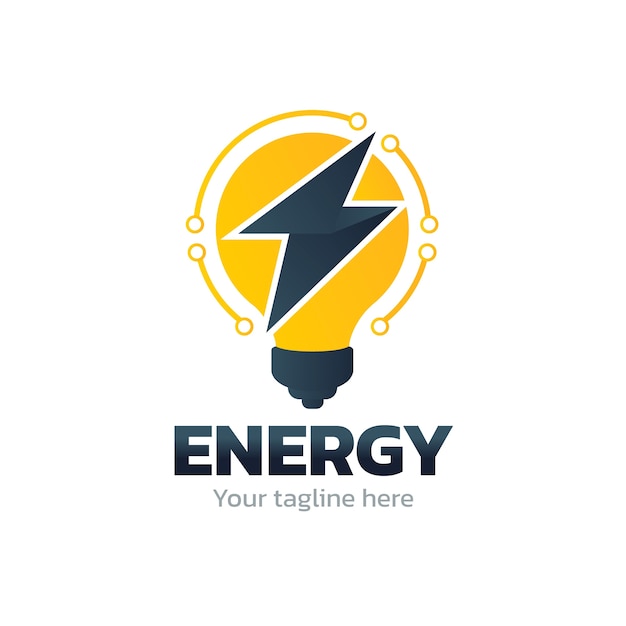 Bezpłatny wektor projektowanie logo energetycznego