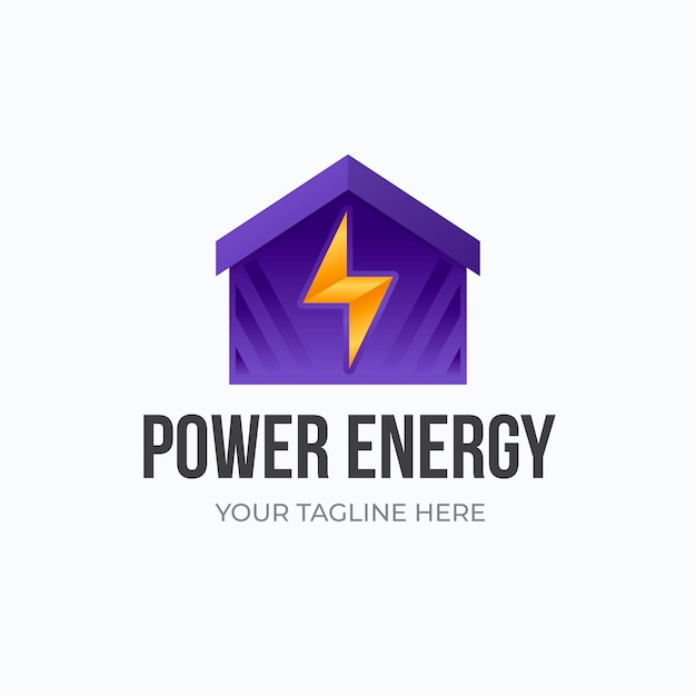 Projektowanie logo energii gradientu