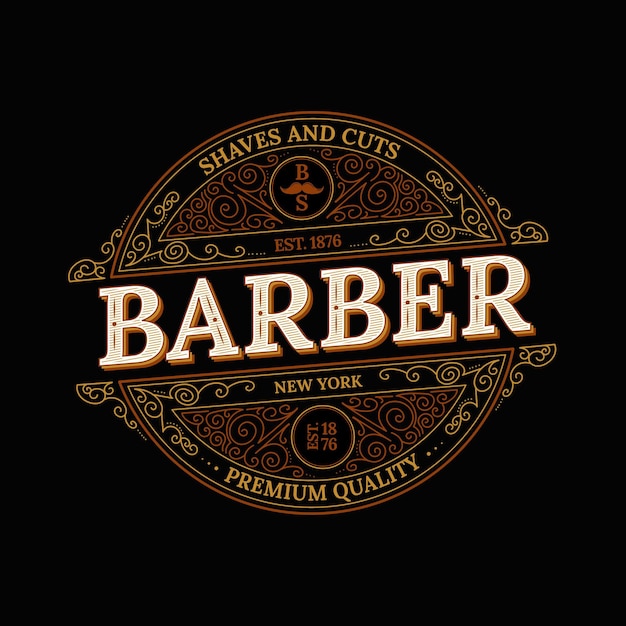 Bezpłatny wektor projektowanie logo fryzjera