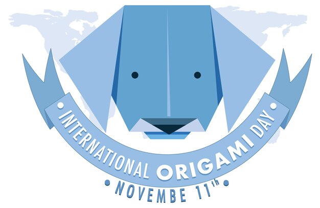 Bezpłatny wektor projektowanie logo międzynarodowego dnia origami