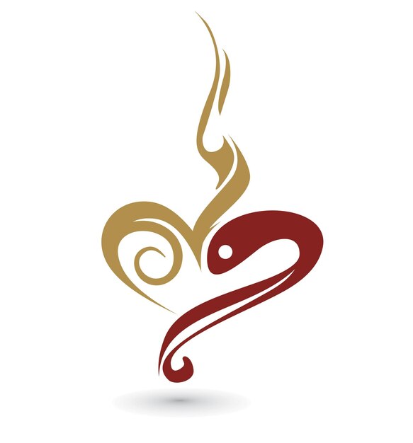 Projektowanie Logo Serca Walentynki, Ilustracji Wektorowych.