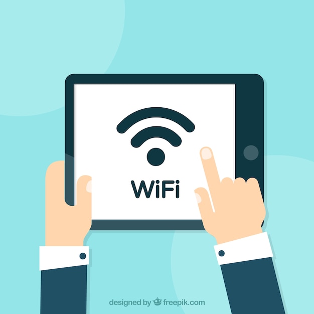 Bezpłatny wektor projektowanie tła wifi