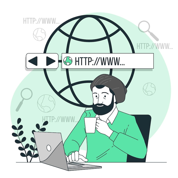 Bezpłatny plik Wektor przeglądanie ilustracji koncepcji online
