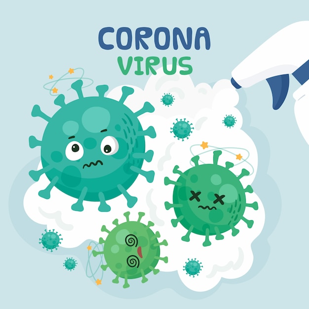 Przestań Koncepcja Koronawirusa