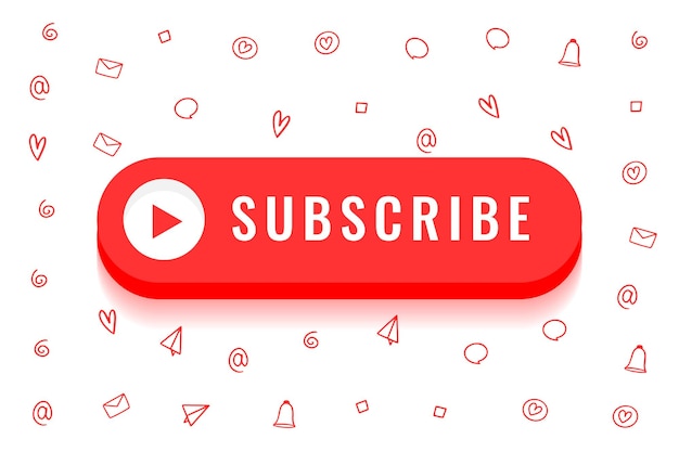 Przyciski Subskrypcji Youtube, Aby Dodać Więcej Subskrybentów Do Wektora Swojego Kanału