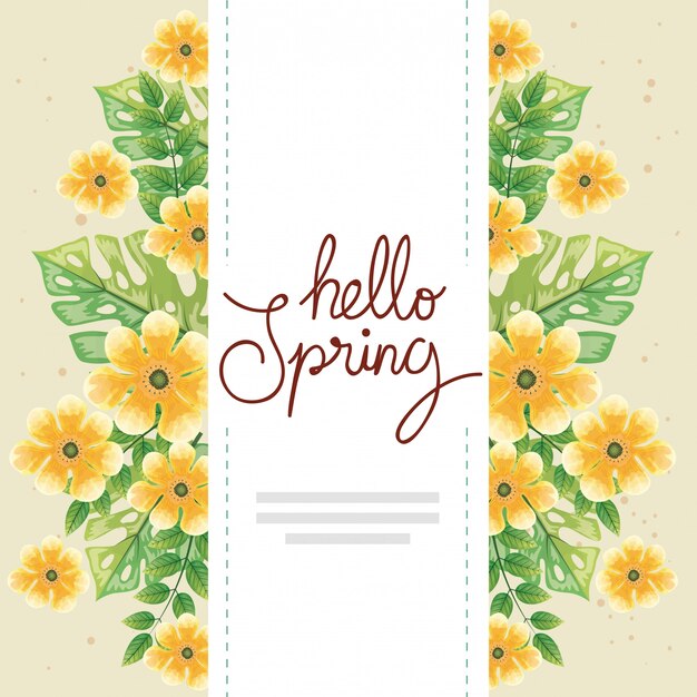 Przywitaj wiosnę z dekoracją kwiatów i liści