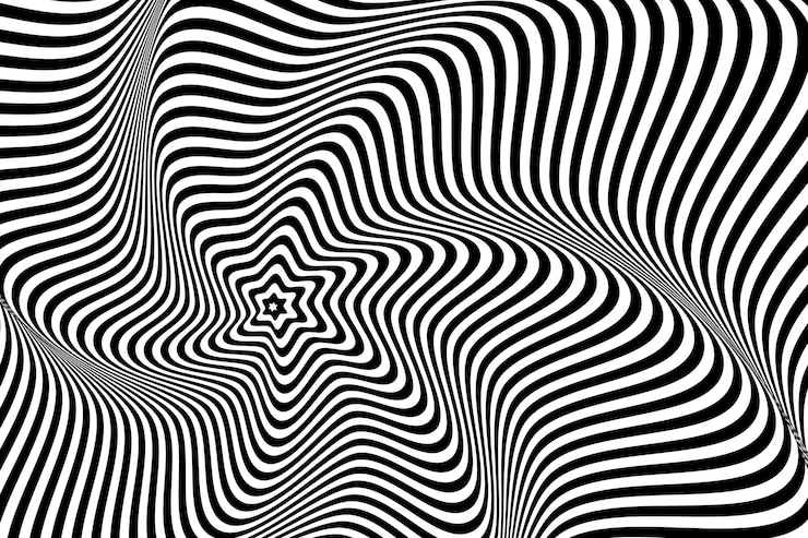 Bezpłatny plik Wektor psychodeliczny złudzenie optyczne tło
