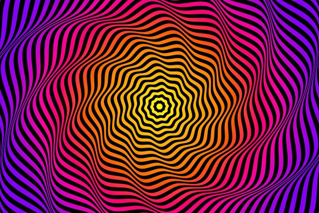 Psychodeliczny złudzenie optyczne tło