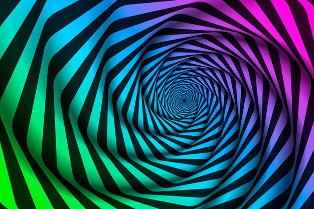 Psychodeliczny złudzenie optyczne tło