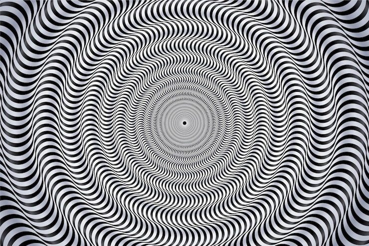 Bezpłatny plik Wektor psychodeliczny złudzenie optyczne tło
