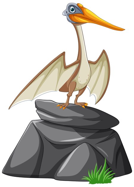 Pterodaktyl na skalistym klifie