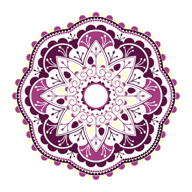 Purpurowy hinduski mandala