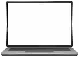 Bezpłatny wektor pusty ekran laptopa gadżet ikona na białym tle
