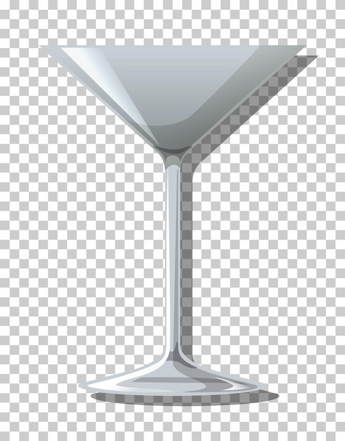 Bezpłatny wektor pusty kieliszek martini na białym tle