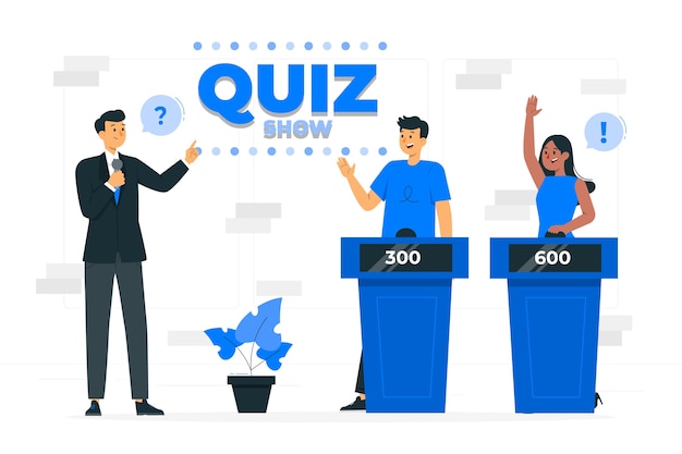 Bezpłatny wektor quiz showconcept ilustracja