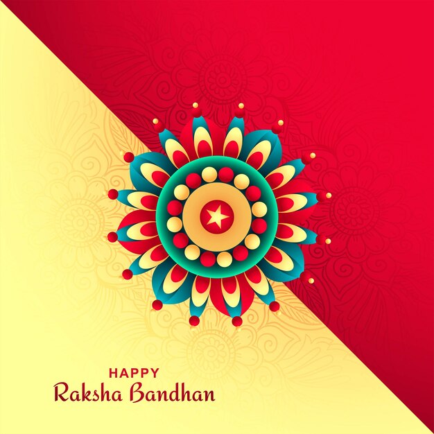 Rakhi dla indyjskiego festiwalu raksha bandhan card background