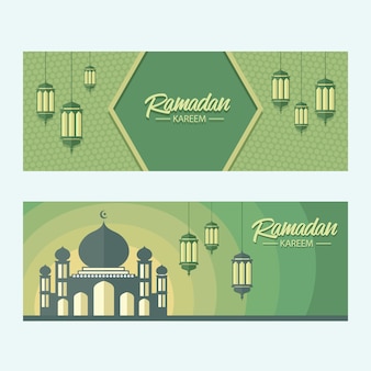 Ramadan green banner