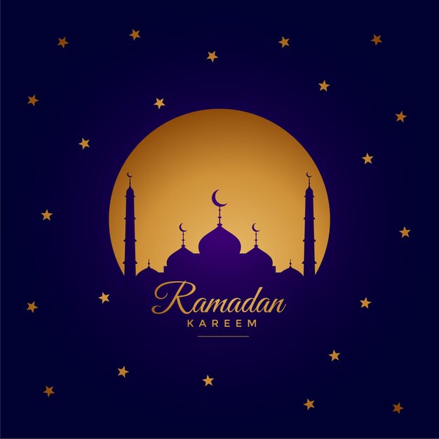 Ramadan Kareem Elegancki Projekt Karty Z Pozdrowieniami