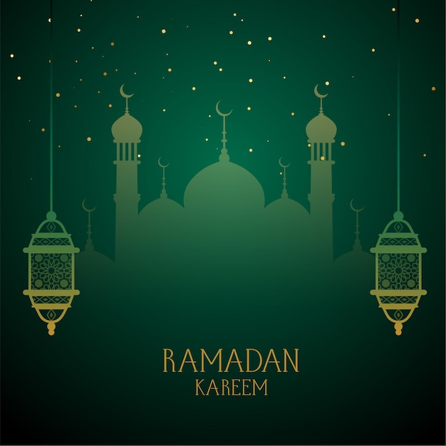 Ramadan Kareem Green życzy Pozdrowienia