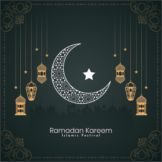 Ramadan Kareem Islamski Festiwal Obchody Dekoracyjne Tło