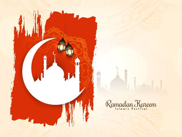 Ramadan Kareem Islamski festiwal obchody dekoracyjne tło