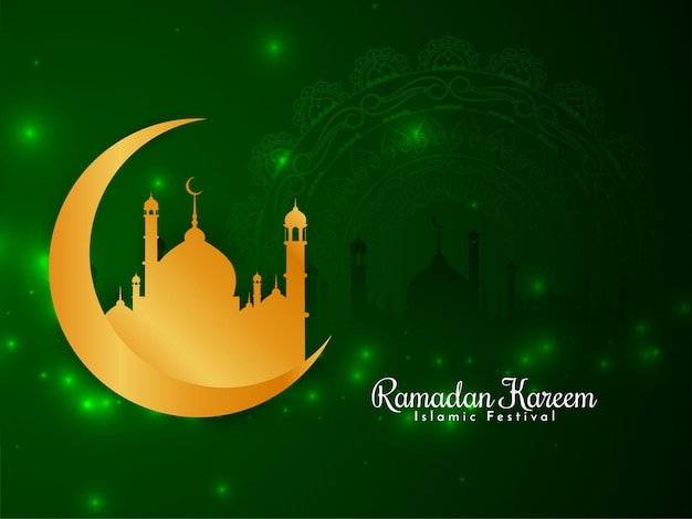 Bezpłatny wektor ramadan kareem islamski festiwal religijny wektor projektu tła