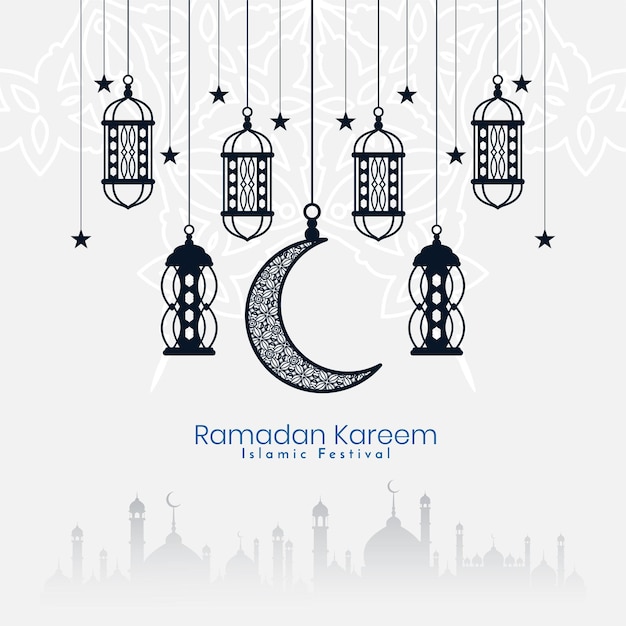 Ramadan Kareem Kulturowy Islamski Festiwal Powitanie Tło