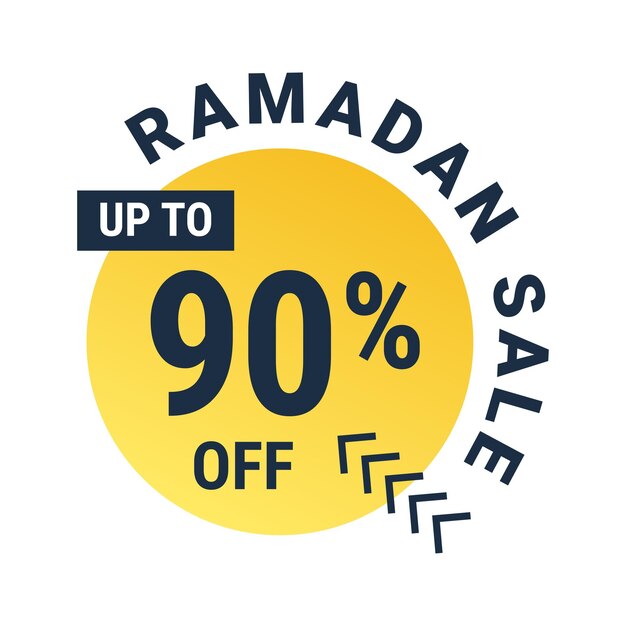 Bezpłatny wektor ramadan super sale uzyskaj do 90 rabatów na kropkowany baner w tle