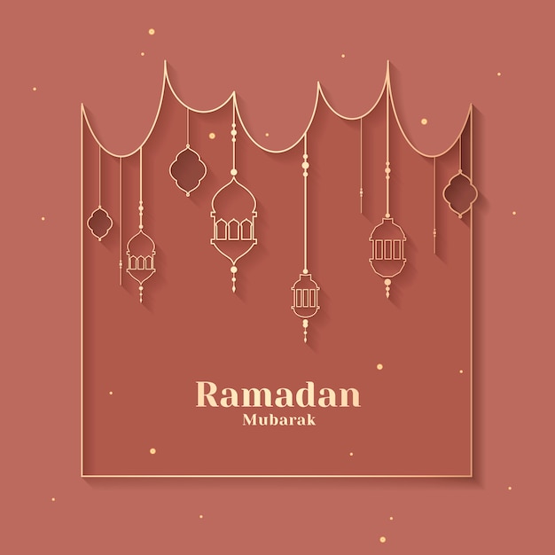 Bezpłatny wektor ramadan w ramce