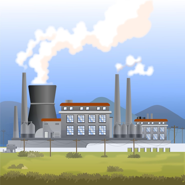 Bezpłatny plik Wektor realistyczna elektrownia