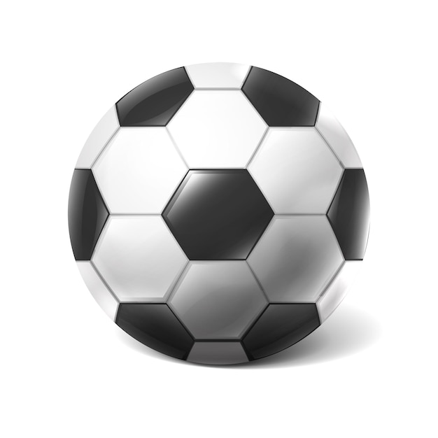 Bezpłatny wektor realistyczna ikona wektora ilustracja piłka nożna piłka na białym tle
