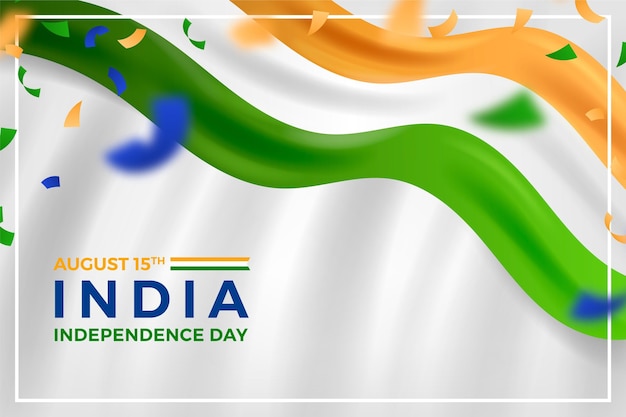 Realistyczna Ilustracja Dzień Niepodległości Indii