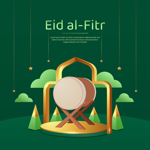 Bezpłatny wektor realistyczna ilustracja eid al-fitr