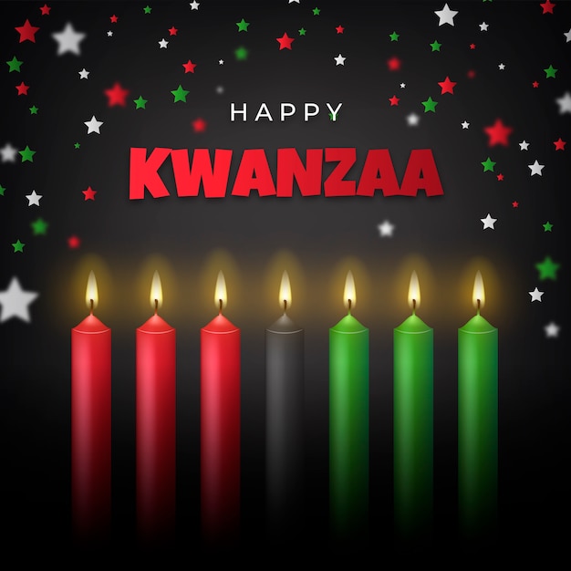 Bezpłatny wektor realistyczna ilustracja kwanzaa