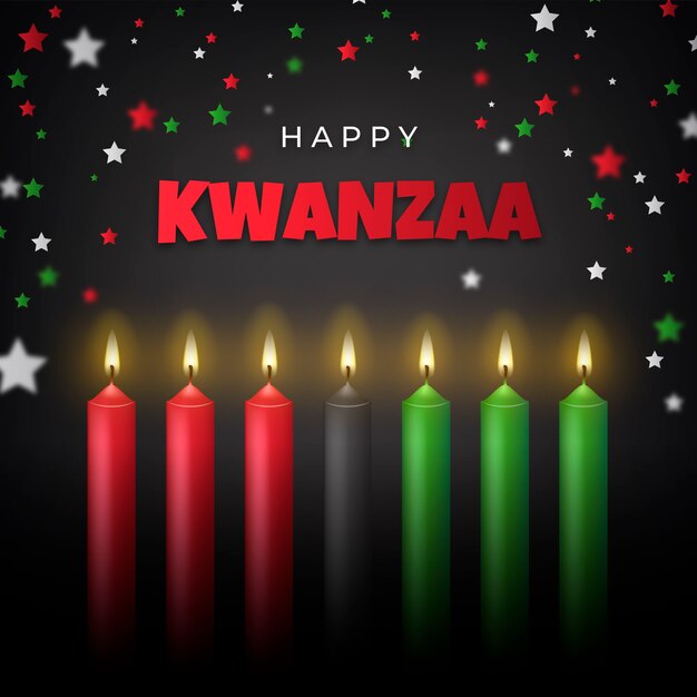 Realistyczna ilustracja kwanzaa