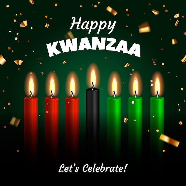 Bezpłatny wektor realistyczna ilustracja kwanzaa