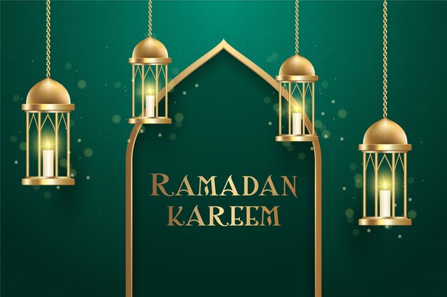 Bezpłatny wektor realistyczna ilustracja ramadan kareem