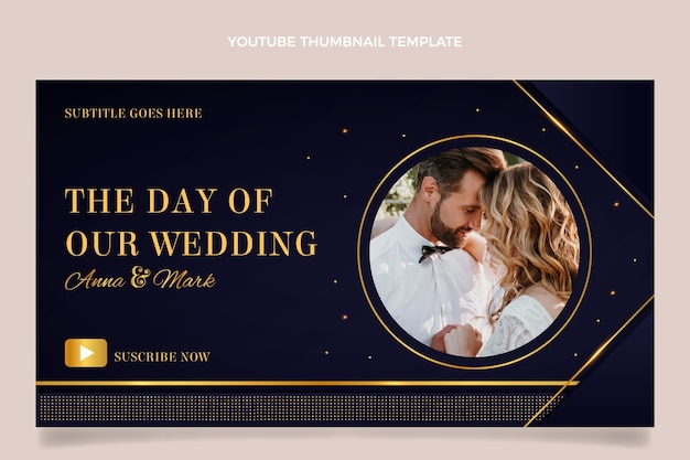 Realistyczna, luksusowa, złota miniatura ślubu youtube