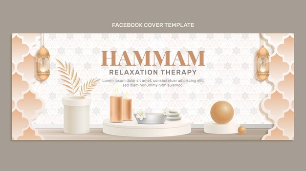 Realistyczna okładka hammamu na Facebooku