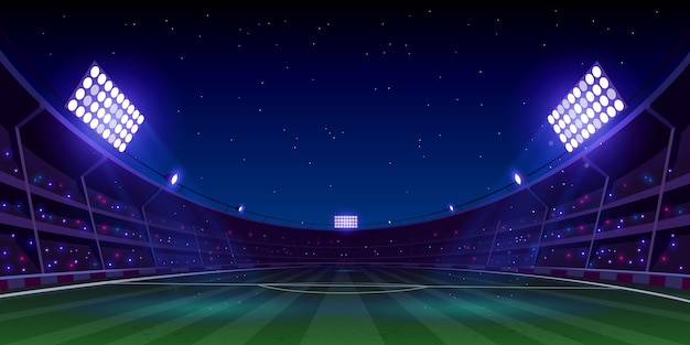 Realistyczna piłka nożna stadion piłkarski ilustracja