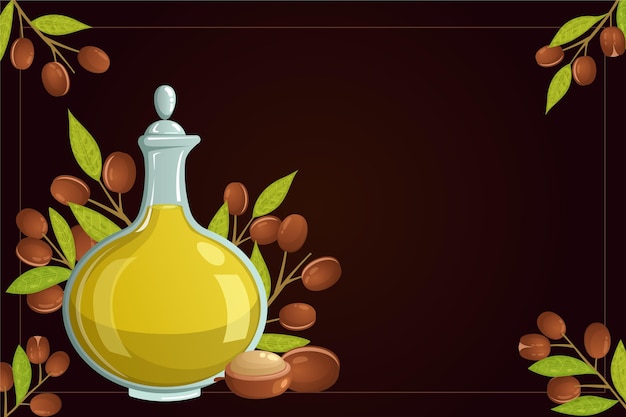 Bezpłatny wektor realistyczna promocja oleju arganowego