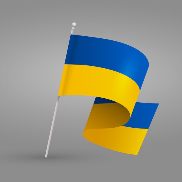 Realistyczna ukraińska flaga