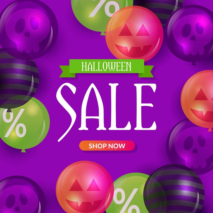 Bezpłatny plik Wektor realistyczna wyprzedaż halloween