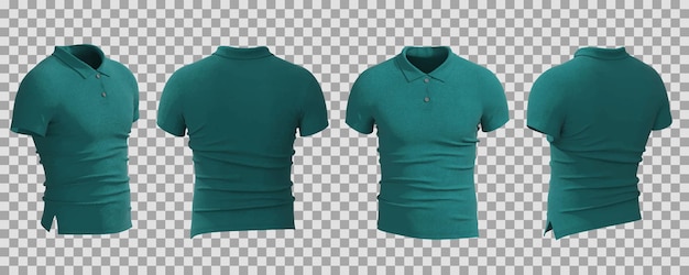 Realistyczna Zielona Męska Koszulka Polo W Innym Widoku