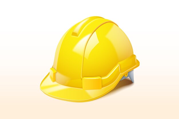 Realistyczna żółta ilustracja kasku pracownika