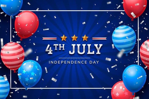 Realistyczne 4 lipca - ilustracja dzień niepodległości