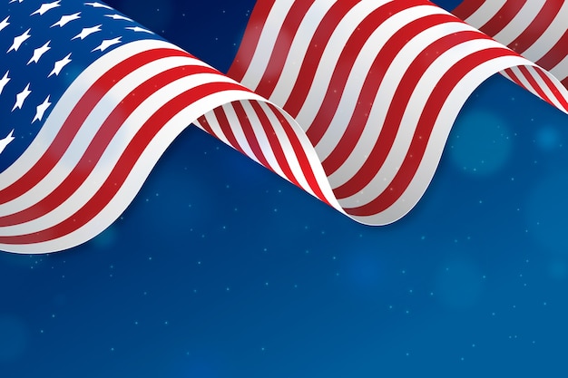 Realistyczne American Flag Background