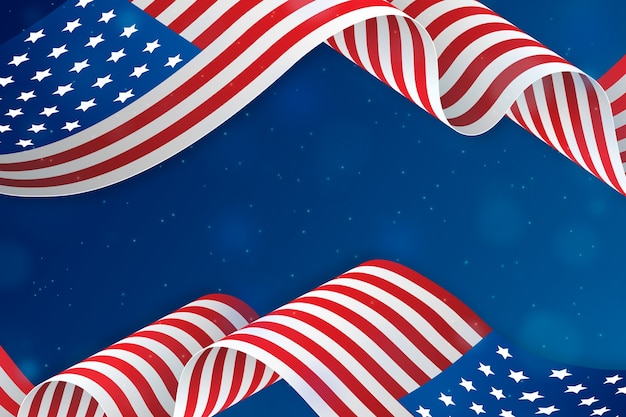 Realistyczne American Flag Background